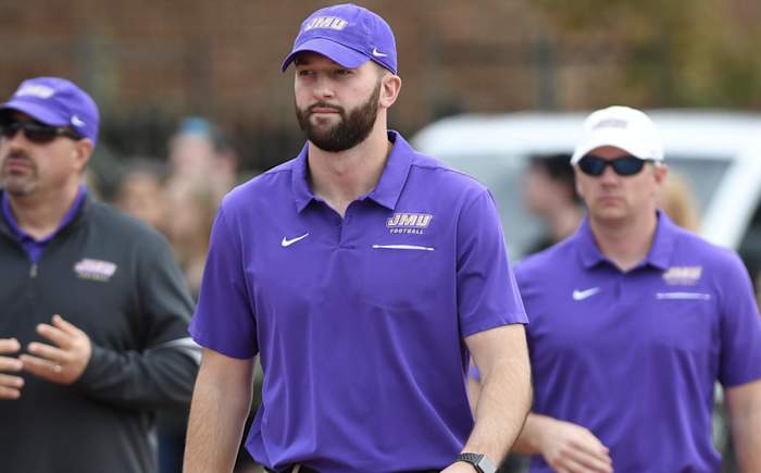 James Madison offensive coordinator Mike Shanahan is expected to join Curt Cignetti's staff at Indiana.